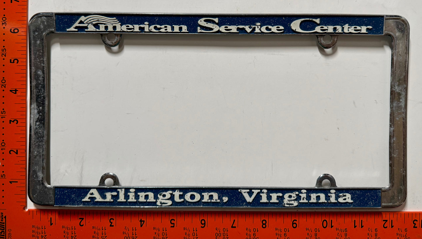 American Service Center (Virginia) License Plate Frame