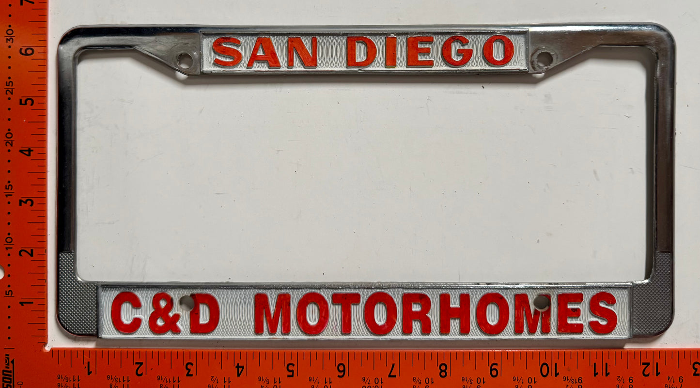 C&D Motorhomes, San Diego License Plate Frame